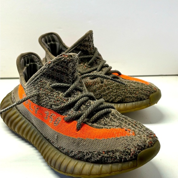 Adidas Yeezy Boost 350 V2 Beluga Sneakers Size Used Orange Gray